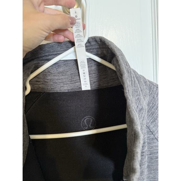 Lululemon Radiant Jacket II Full Zip Funnel Neck Heathered Core Dark Grey Size 4 - Picture 7 of 7